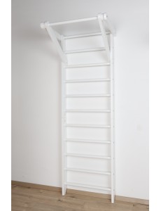 White Wall Bars with Accessories – Compact and Safe Home Gym Equipment