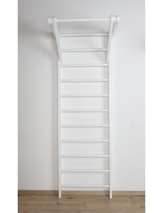 White Wall Bars with Accessories – Compact and Safe Home Gym Equipment