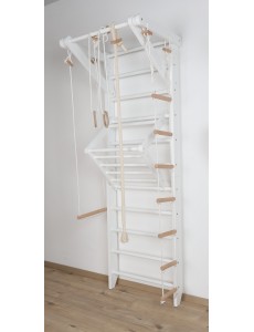 White Gym Ladder with Accessories – Home Exercise Equipment for Children & Adults
