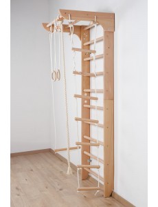 Wooden Wall Bar with Accessories – Safe Training Equipment for Kids and Adults